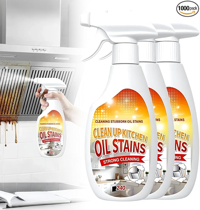 Heavy Duty Degreaser, 2025 New Kitchen Cleaner, Multipurpose Oil Stain Remover, Strong Grill Cleaner for Restaurant, Cleaning Spray for Home Chefs (3)