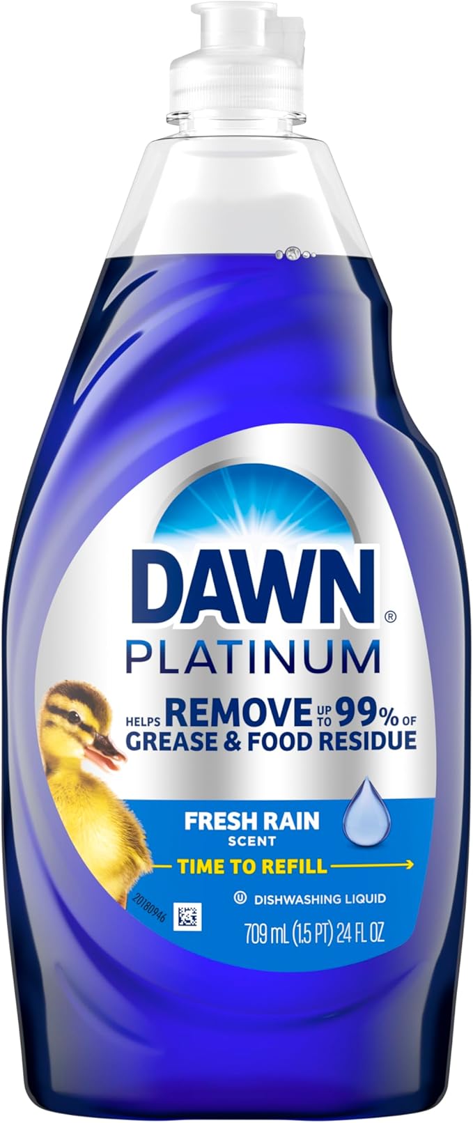 Dawn Platinum Dish Soap, Dishwashing Liquid, Fresh Rain, 3X24OZ