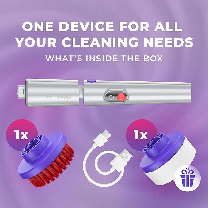 PRO Electric Spin Scrubber, Cordless Cleaning Brush Bathroom Scrubber. Waterproof Shower Cleaner Brush with Adjustable Angles, 2 Speed, 180Min Work Time for Floor, Bathtub, Kitchen, Car, Tub