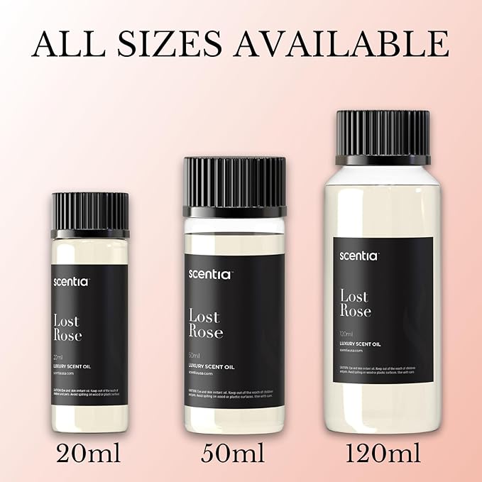 Scentia Hotel Diffuser Oil Inspired by Fairmont Hotel Scent - 20 mL 0.67 fl oz - Fragrance Oil Blend Rose, Oud Wood & Clove Notes for Aromatherapy Diffusers and Humidifiers - Lost Rose