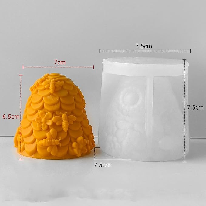 Honeybee Honeycomb & Animal Candle & Resin Casting Molds - 3D Silicone Molds for Candle Making & Jewelry Resin Craft Supplies