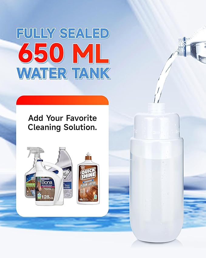 Mop for Floor Cleaning - 2-in-1 Double-Sided Microfiber Spray Mop with Flip Design, 3 Reusable Pads, for Laminate, Ceramic, Tile, Vinyl - Home & Commercial Use