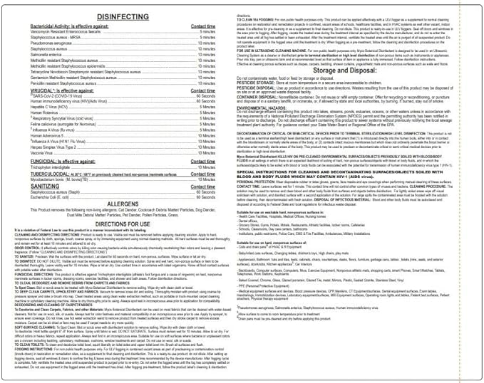 Myco Botanical Disinfectant Cleaner – Natural Plant-Based Ready-to-Use EPA-Registered Disinfectant Spray for Mold, Mildew, Germs, Bacteria & Viruses – Safe for Home & Commercial Use, 5 Gallon