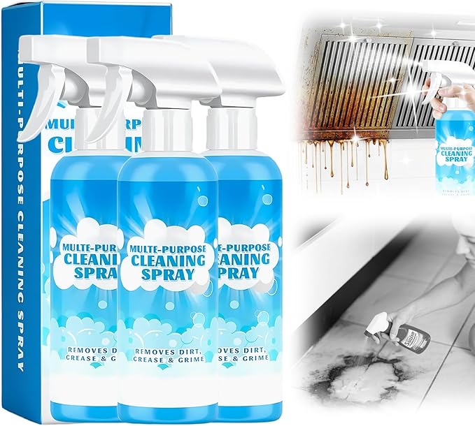 Multifunctional Powerful Spray Kitchen Foam Cleaner, 2025 New Multi-Purpose Cleaning Spray, Easy-To-Use Grease Remover For Kitchen, Fast-Acting Tile Cleaner For Families (3)