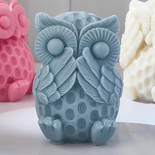 3D Owl Molds Nighthawk Mold Owl Candle - Resin Casting Silicone Molds for Home Decor & Candle Making Wave Spiral Mold
