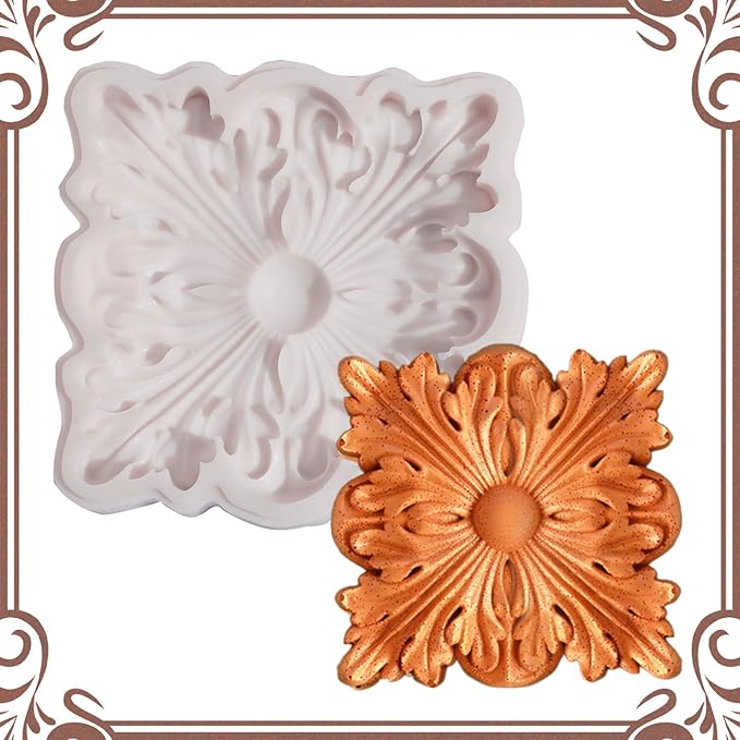 Baroque Cake Decoration Silicone Mold, European Relief Chocolate Fondant Mold, Practical Kitchen Baking Supplies, for Candy, Sugar Craft, Cupcake Toppers, Resin, Clay Crafts
