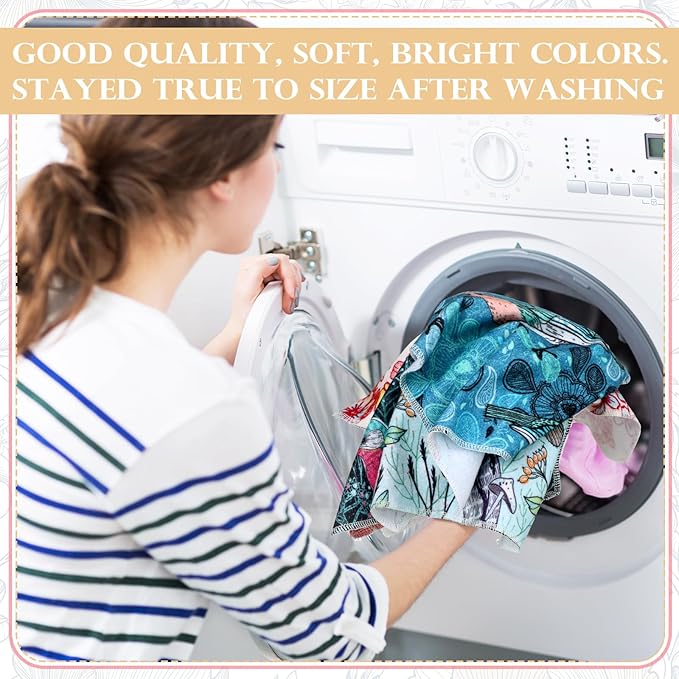 36 Pack Reusable Cleaning Cloths Washable Cotton Kitchen Towels for Home