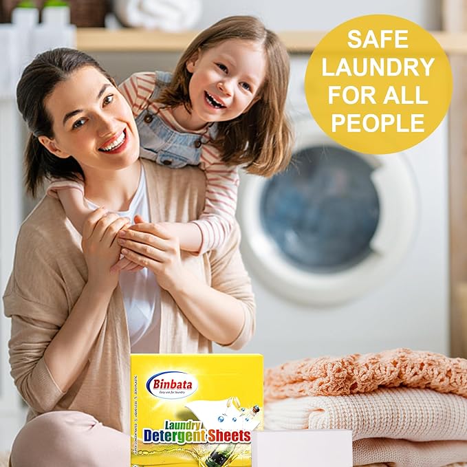 Laundry Detergent Sheets, Up To 128 Loads Champagne Scent Hypoallergenic Eco-Friendly Laundry Sheets, Biodegradable Plastic Free Liquidless Laundry Sheets Detergent Suitable for Sensitive Skin