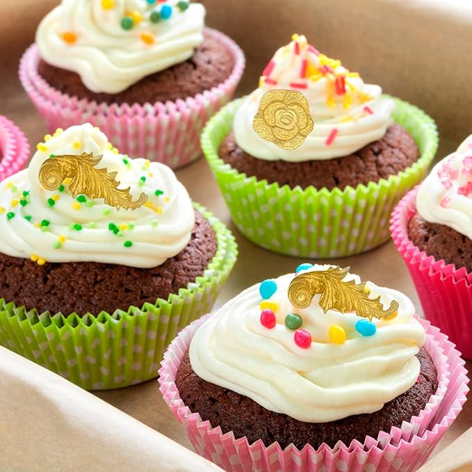 Silicone Fondant Molds, AIMEIKI 3 Pack Baroque Fondant Molds Scroll Border Lace Silicone Molds Curlicues Gum Paste Candy Chocolate Baking Molds for Cake Candy Chocolate DIY Crafts