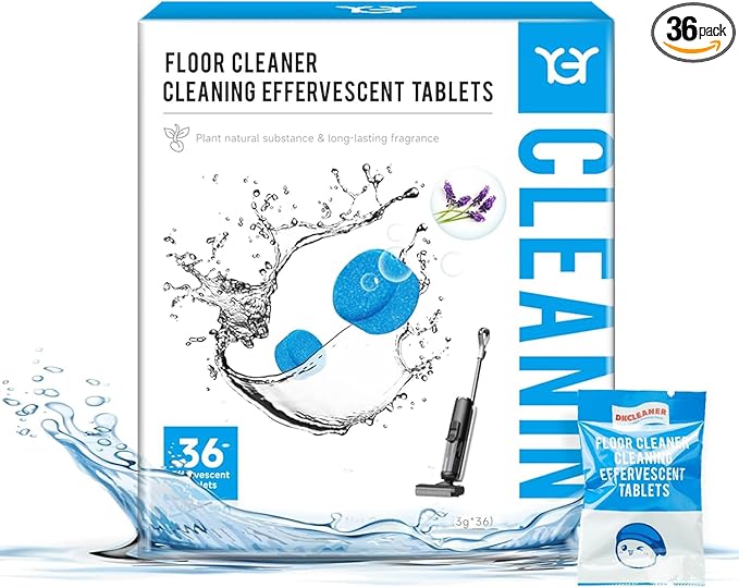 YGY Floor cleaner, Deodorizes and Deep Cleans for Multiple Hard Floors, Lavender Scent, Compitable with Tineco Vacuum Mop, Cleaning Solution-36 Tablets