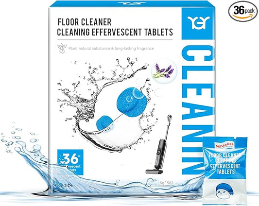 YGY Floor cleaner, Deodorizes and Deep Cleans for Multiple Hard Floors, Lavender Scent, Compitable with Tineco Vacuum Mop, Cleaning Solution-36 Tablets
