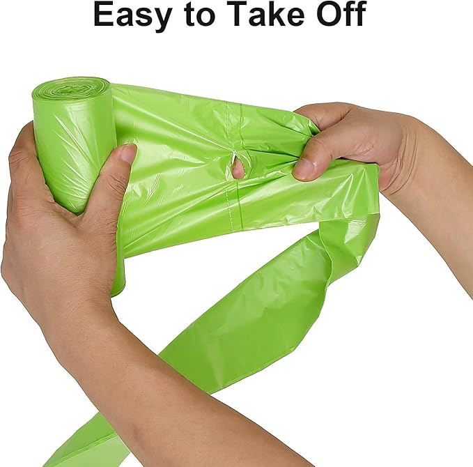 13-15 Gallon Trash Bags Plant Based Garbage Bags Recycling Unscented Tall Kitchen Trash Bags for Kitchen, Yard, Lawn,Office(75 Counts, Green)