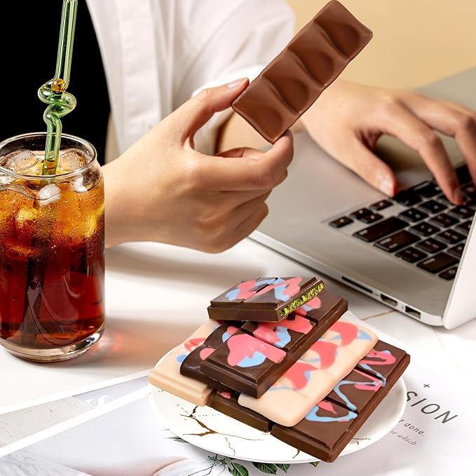 Chocolate Molds, 2 Pack Deep Silicone Chocolate Bar Molds, Non-Stick Chocolate Molds for Dubai Pistachio Stuffed Knafeh Bars, Energy Protein, Wax Melts, Homemade Candy Snacks, 2 Style