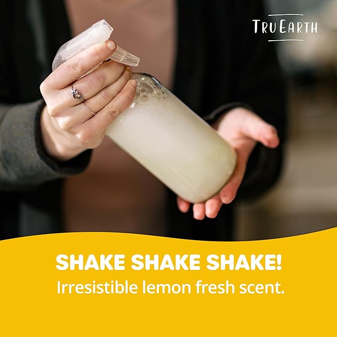 Tru Earth Multi-Surface Cleaner Eco-Strips | All Purpose Cleaner Concentrate for Multi-Use, Fresh Lemon Scent, 16 Strips