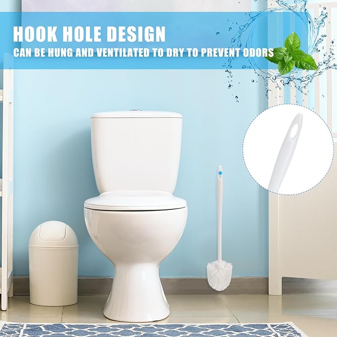 Tioncy 15 Pcs 14.2 Inch Toilet Brush Commercial Heavy Duty Toilet Bowl Cleaning Scrub Long Scrubber for Bathroom Cleaning Supplies