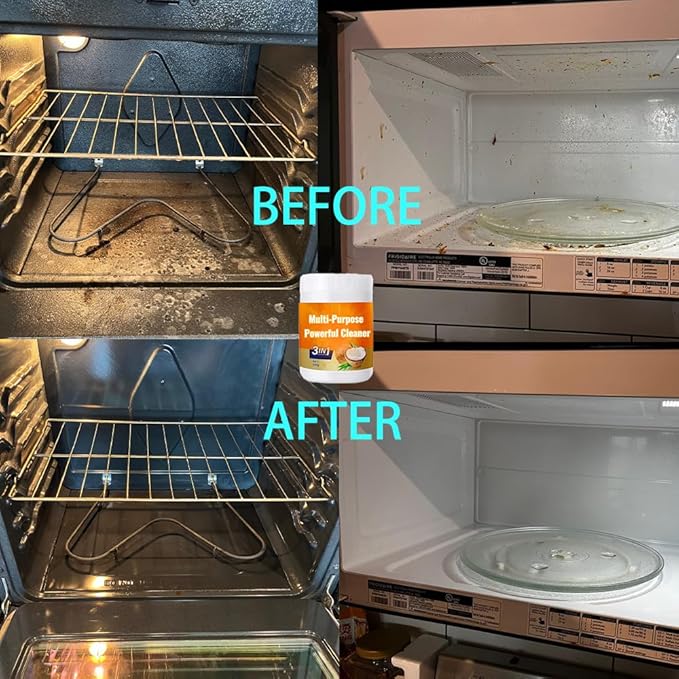 Multi Purpose Powerful Cleaner for kitchen, 3 In 1 Coconut Oil Natural Cleanser, Heavy Kitchen Duty Degreaser, All-Purpose Cleaner Removes Stains on Microwave,Oven & Stove Top (1)