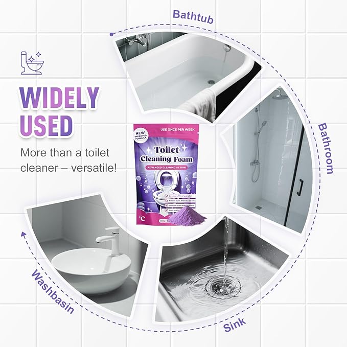 2025 New Toilet Bowl Cleaner Toilets Cleane, Toilet Cleaner, Toilet Bowl Cleaners, Powerful Foaming Toilets Bowls Cleaner, Self Activating Miracle Powder for Toilet Bowl cleaning (1)