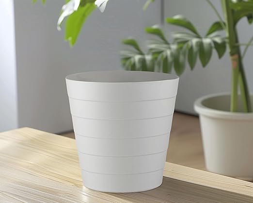 Small Trash Can (2.1 Gallons), Dorm Trash Can, Heavy Duty Dust Bin, Mini Garbage Can for Bedroom (Pack Of 3), Plastic Wastebasket, Bathroom Wastebasket (White) Round paper Trashcan, Office Trash bin