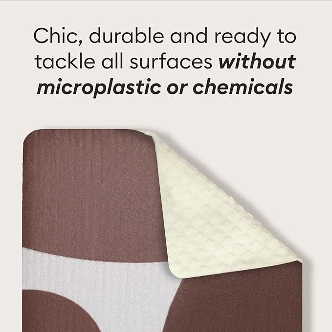 Vove Swedish Dishcloths 5-Pack, Nordic Nature - FSC Certified Cellulose & Cotton, Oeko-TEX Standard 100, Reusable Washable Kitchen Cleaning Cloths, Eco Friendly Floral Design