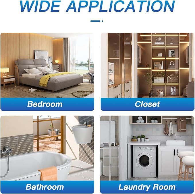 Vacplus Moisture Absorbers, Hanging Closet Dehumidifier Bags, Humidity Packs, Desiccant, Closet Dehumidifiers with Linen Fragrance, 10 Pack, 9.8 OZ