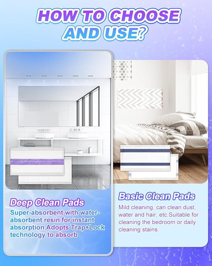 Spray Mop Pad Refill Compatible with Swiffer WetJet Mop, Disposable Multi Surface Floor Mop Pads, Thickness & Absorbent, 10 Count Basic +10 Count Super Water Absorbent