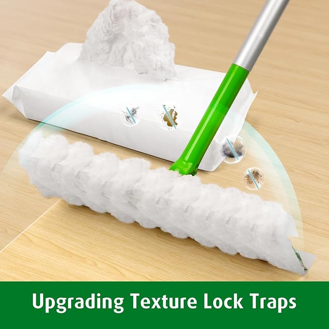 AIR U+ Dry Mop Pads for Swiffer Sweeper Heavy Duty Pet Sweeping Refills Cloths Cleaning Hardwood Floor Dust and Hair, Disposable, Unscented, 30 Count