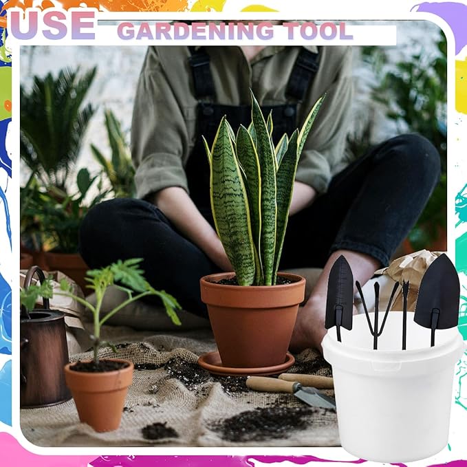 10 Pcs Paint Buckets with Lids and Handles 2 Quart Paint Cans (for Paints) Empty Paint Cans Plastic Paint Containers for Storing Leftover Paint Pigment Varnish, Crafts, Garage Organization