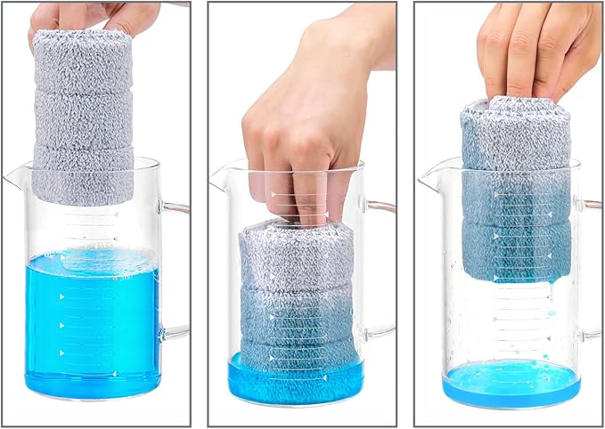 6 Pack Microfiber Mop Replacement Pads Compatible with Joymoop, Bosheng Flat mop or Squeeze Mop Bucket Set, Washable and Reusable 13" x 4.9" Wet/Dry Flat Mop Pads for Cleaning Floor