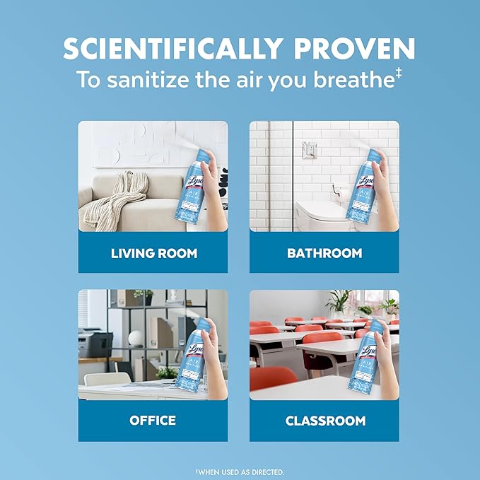 Lysol Air Sanitizer Spray with Odor Eliminator for Home & Office, Sanitizing Spray, Air Freshener Alternative, Cotton Blossom Scent, 10 oz (Pack of 3)
