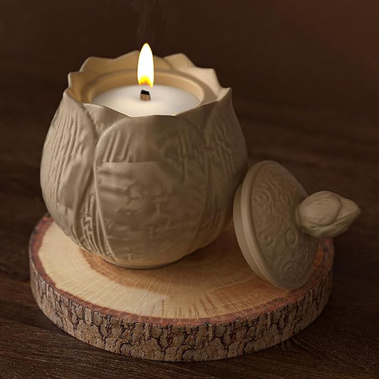 Lotus Jar Bottle Mold - Resin Casting Silicone Molds for Home Decor & Candle Making Wave Spiral Mold