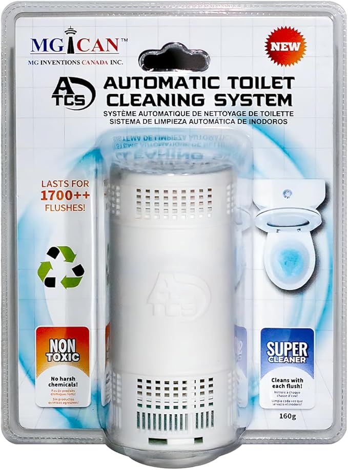 MGICAN Patented Automatic Toilet Cleaning System(ATCS) | Non-Toxic | Bleach Free & Long-Lasting | In Tank Toilet Bowl Cleaner | Cleans & Removes Stains in Every Flush| UL-Certified, 1 Pack