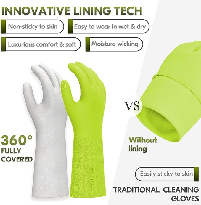 Vgo... Food Handling Gloves,Food Grade TPE,5X Durable for Meat Packing,Commercial Kitchens,Baking(TP1117)