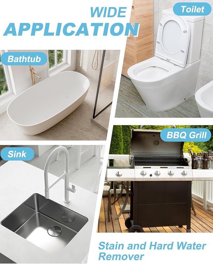 22" Long Pumice Stone Toilet Bowl Cleaner - Toilet Pumice Stone with Stainless Handle - Bathroom Cleaner Toilet Brush - Hard Water Stains Remover for Toilets, Bathtubs, Kitchen, Pool, Tile Cleaning