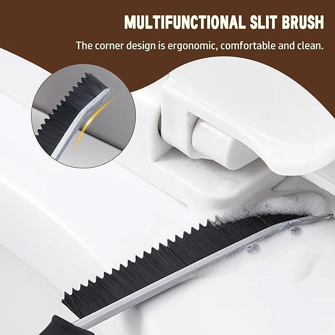 3Pcs Crevice Cleaning Brush Tool Grout Brush Cleaning Supplies, Home Essentials Bathroom Multifunctional Gap Scrub Hard Bristle Brushes for Household Use (Black Cleaning Brush-B)