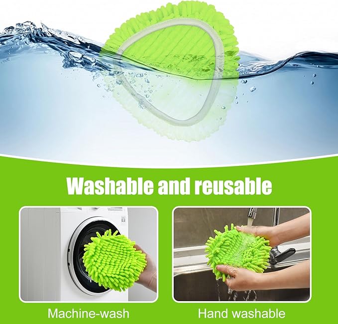 Mop Cloth Reusable, Mop Replacement Head Compatible with EasyWring & Clean Spin System Wet-Dry Mops Cloth for Household 4 Pack