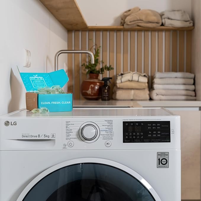 Laundry Detergent Pods Free & Clear, Unscented, 32 Count, Eco Friendly, Biodegradable, HE Compatible, 32 Count, Powerful Stain & Odor Removal, Skin Friendly