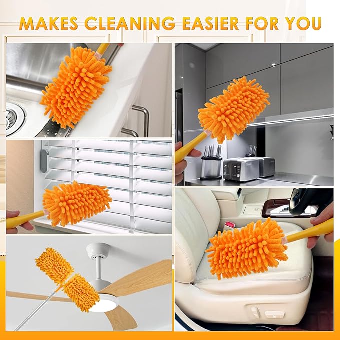 Redones Dusters for Swiffer - Reusable Duster Refill Compatible with Swiffer Hand Duster, 360 Heavy Duty Dusters Refills 8 Pack(Handle is Not Included)
