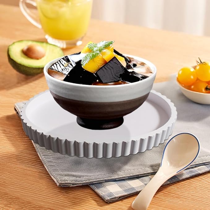 2PCS Oval Resin Tray Molds, Durable Silicone Coaster Moulds, Round Tray Mold with Edges Silicone Concrete Molds, Epoxy Resin Molds for DIY Jewelry Trinket Tray Home Decoration (Pallet)