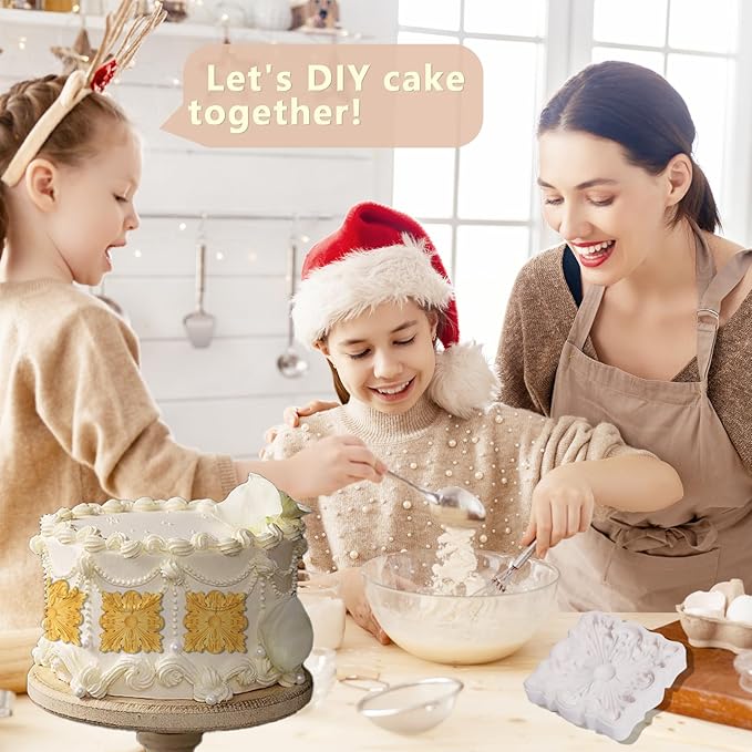 Baroque Cake Decoration Silicone Mold, European Relief Chocolate Fondant Mold, Practical Kitchen Baking Supplies, for Candy, Sugar Craft, Cupcake Toppers, Resin, Clay Crafts