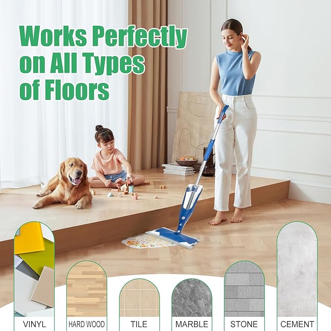 60 Pack Deep Cleaning Pad for All Type of 15''-17'' Spray Flat Mop,Compatible with Bona，Rubbermaid，Turbo，Norwex.Disposable Pad for Bona Family of Mops, Replacement Mopping Pad for Floor Cleaning