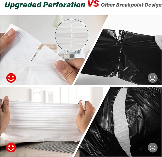 1.2 Gallon Small Trash Bags Biodegradable-Inwaysin 180 Counts Mini Trash Bags, Unscented Small Garbage Bags, Waste Basket Liners for Kitchen, Bathroom, Bedroom, Office, Camping