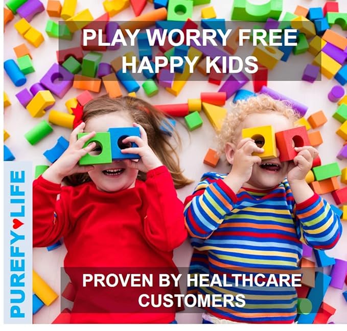 PUREFY Baby Everything Cleaner (16oz + Concentrate Makes 80oz) Hypoallergenic. Hypochlorous Technology. No Residue. Unscented. No Rinse. Baby Safe cleaner for Toys, Pacifier, High Chair, and Nursery. Fine Spray for Everywhere Everything.