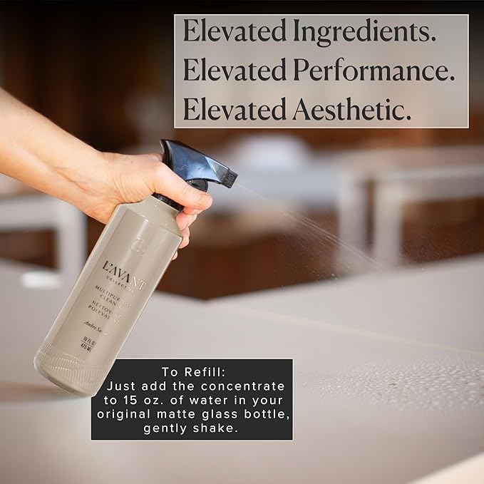 L'AVANT Collective Multipurpose Surface Cleaner Refill (Pack 3) | Provides a Powerful Clean to Remove Grease & Grime | Ambre Santal 3 x 1oz