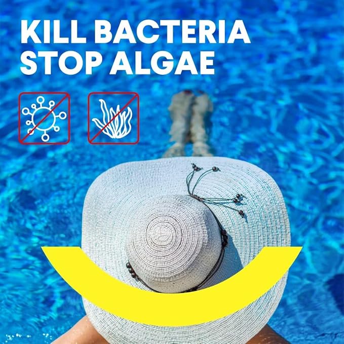 PROFELIZ 2-Pack Chlorine Tablets 3 Inch for Swimming Pools, Kills Bacteria and Stops Algae, Slow Dissolving,Exclusive Protective Packaging,Pool Chlorine Tablets,2X 40 lbs Bucket,Total of 80lbs