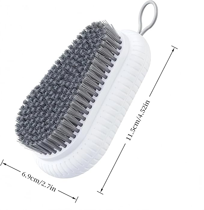 Laundry Brush,Scrub Brush,Easy to Grip Household Cleaning Brushes,Quality Soft Laundry Clothes Shoes Scrubbing Brush (White)