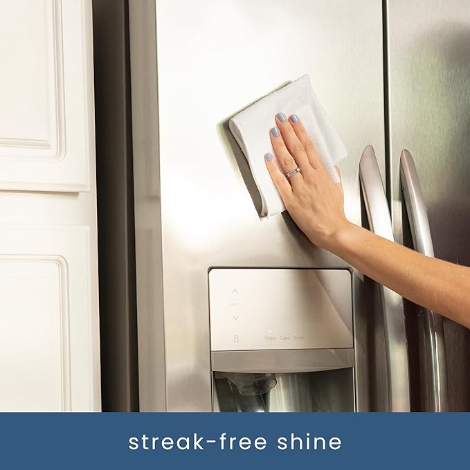 S&T INC. 50 Pack Microfiber Cleaning Cloth, Bulk Towels for Home, Reusable Microfiber Towels for Cars, Cleaning Rags, White, 11.5 Inches x 11.5 Inches, 50 Count