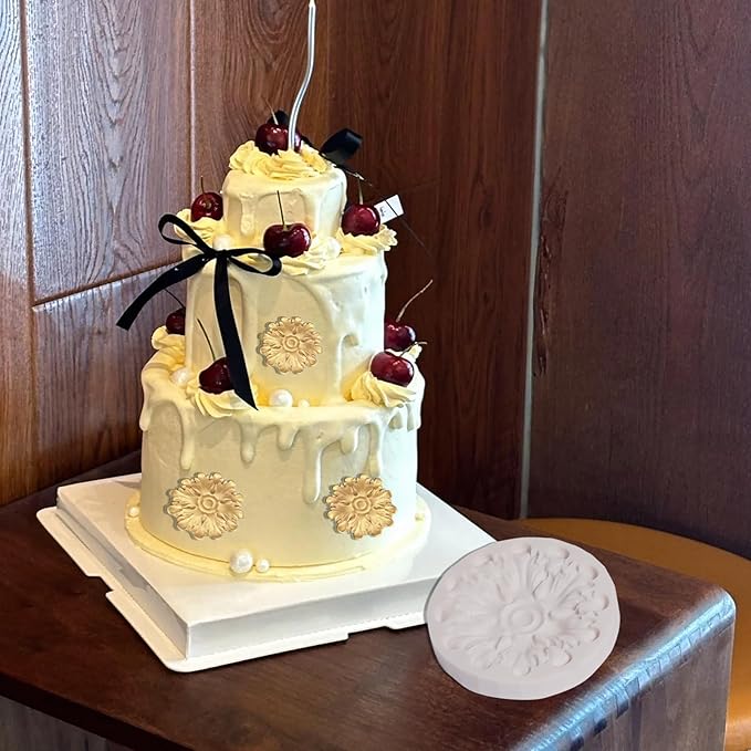 1 Pcs Baroque Fondant Chocolate Molds, European Relief Silicone Molds for Cake Decoration, Perfect for Making Candies, Cookies, UV Resin, Clay Projects, Plaster Crafts, Reusable