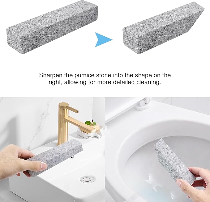 20 Pack Pumice Stone for Toilet Bowl Cleaning, Powerfully Cleans Hard Water Rings Stains, Toilets, Stoves, Bathtubs, Grills, Pools, Sinks (5.9 x 1.4 x 0.9 Inches)