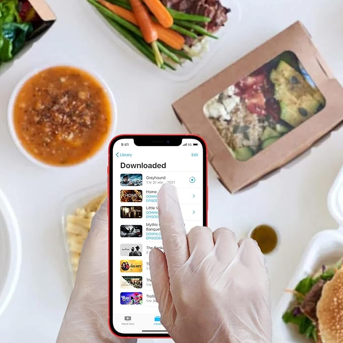 PEIPU Vinyl Disposable Gloves,Powder Free,Cleaning Service Gloves, Latex Free