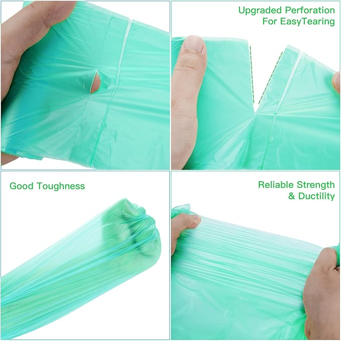 Small Biodegradable Trash Bags 1.2 Gallon - Mini Compostable Garbage Bag Unscented Strong Thicken Rubbish Waste Can Liners For Outdoor Camping Garden and Kitchen (Blue, 100 Count)